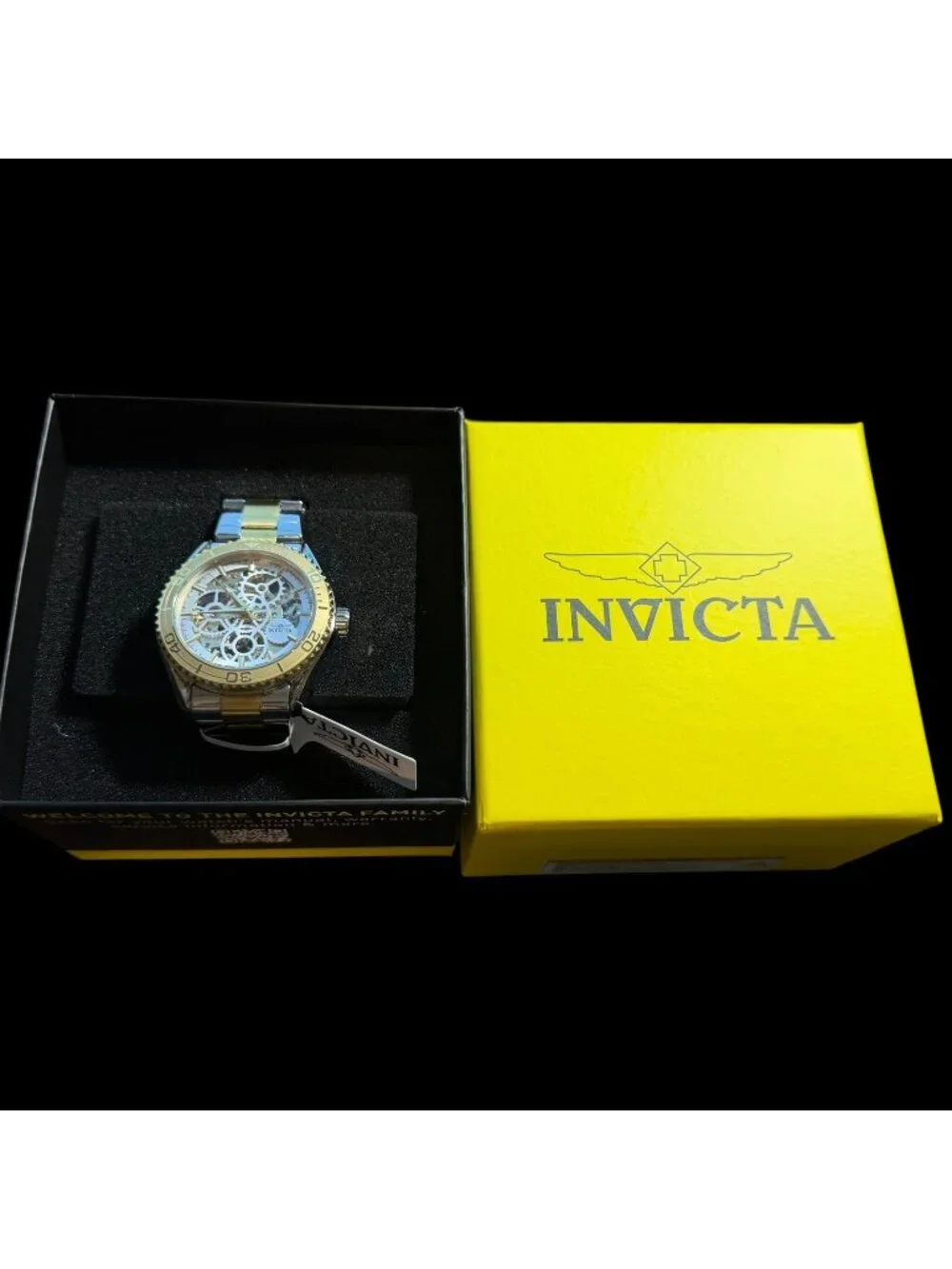 Invicta Objet D Art Glyph Automatic Men's Watch w/ Skeleton Dial - 43mm. Silver